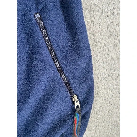 Layers Mens Navy Blue Fleece Vest Full Zip Pockets Outdoor Casual Size M - Picture 3 of 9